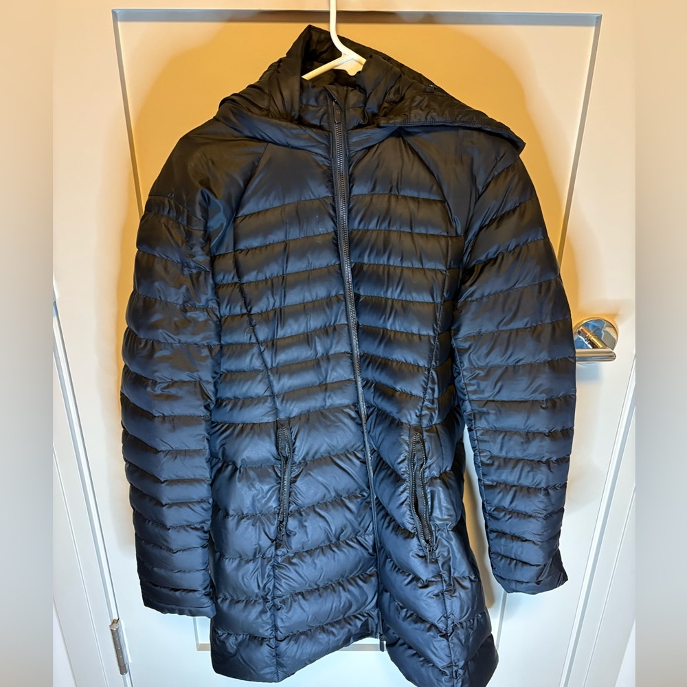 Lululemon Athletica Black Knee High Winter Jacket